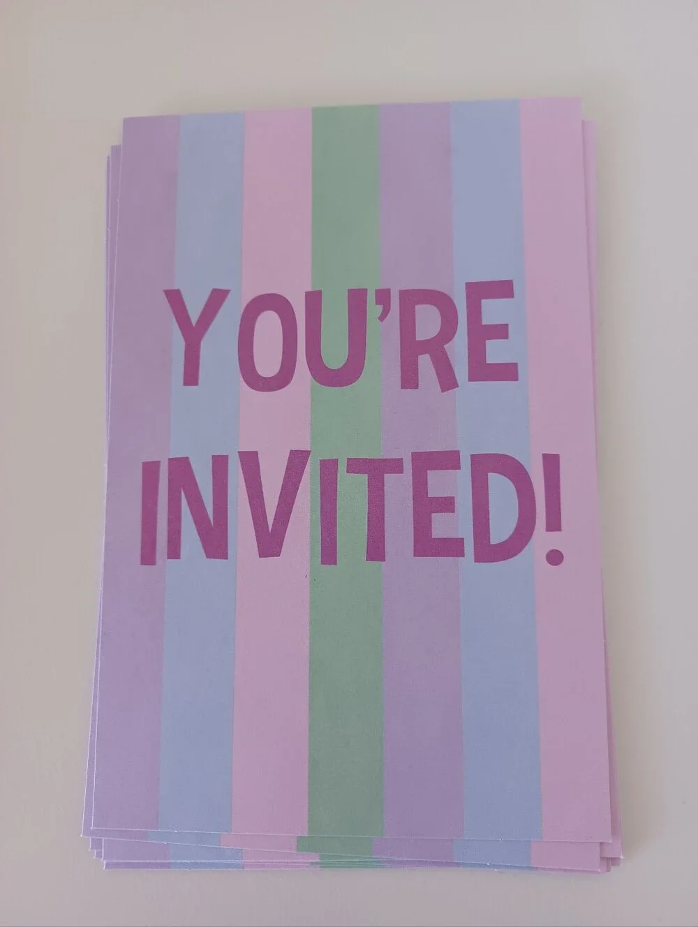 Nine Birthday Party Invitations Sun Rainbow With Thirteen White Envelopes Invite